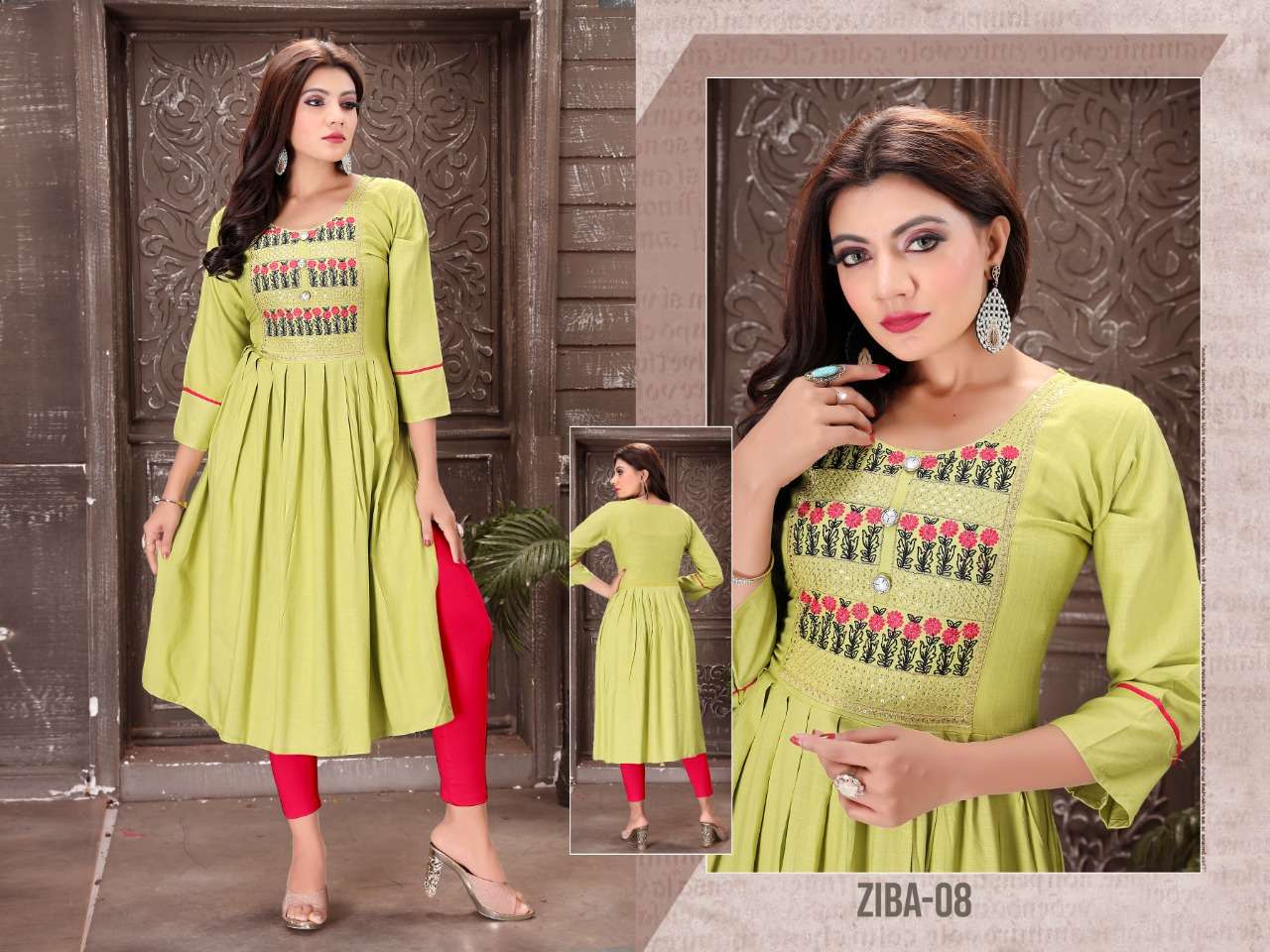 Pre Order: Sequins Embroidered Pleated Kurti And Sharara With Matching |  Little Muffet