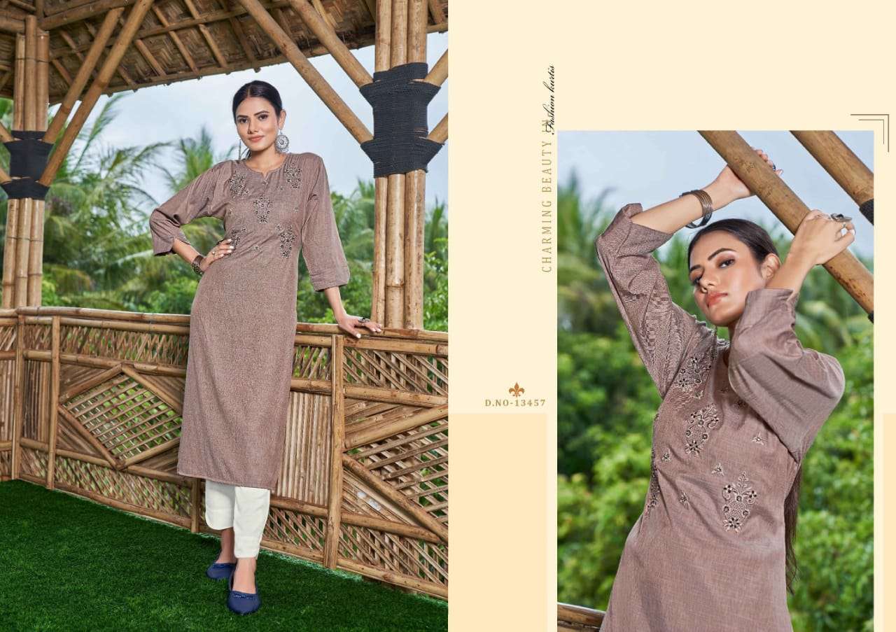Parvati fabrics rOshni Stylish daily wear kurtis supplier surat